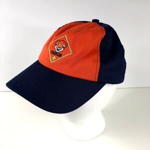 EUC Tiger Cub Scout Hat Cap S/M Adjustable Boy Scouts Snapback Orange and Blue